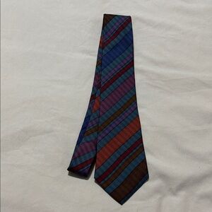 Geoffrey Beene Blue and Red Striped Tie